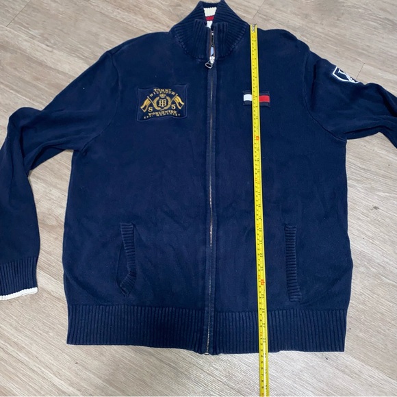 Mens Tommy Hilfiger zip up sweater navy size XL - Picture 10 of 16